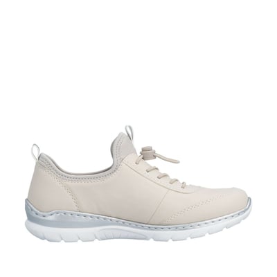 Sneakers écrues avec un talon plat et une fermeture slip-on RIEKER