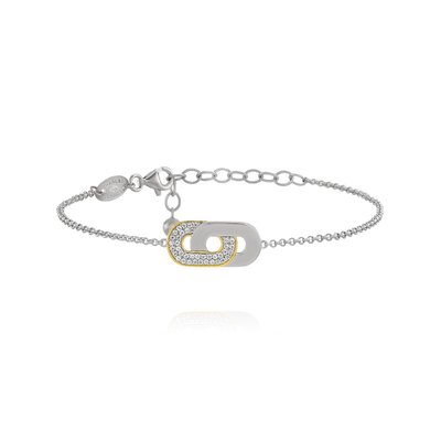 STYLES bracelet in two-tone silver and zirconium oxide CHARLES GARNIER
