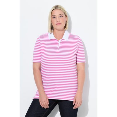 Polo rayé en maille piquée. Manches courtes. ULLA POPKEN