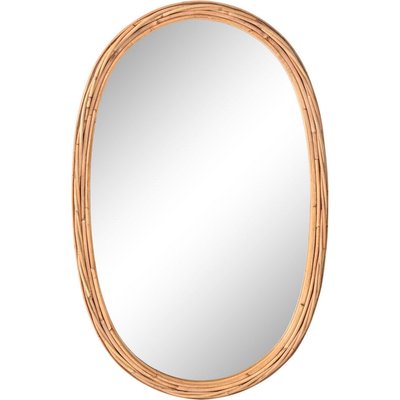 Miroir ovale en rotin naturel style bohème chic RECOLLECTION