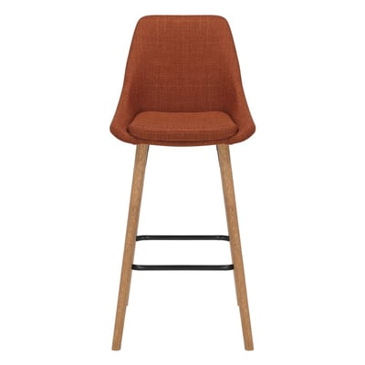 Chaise snack en tissu crème pied chêne ZAGO