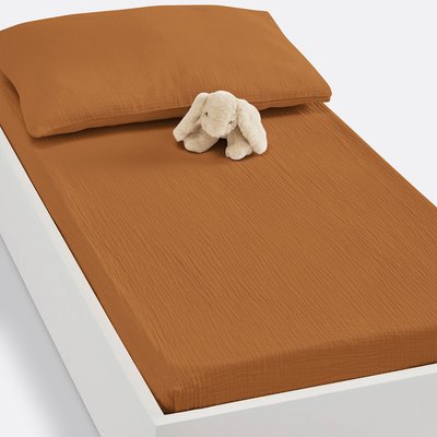 Drap-housse bébé gaze de coton uni, Kumla LA REDOUTE INTERIEURS