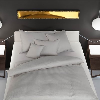 Seersucker Duvet cover - silver color EUROPE & NATURE 