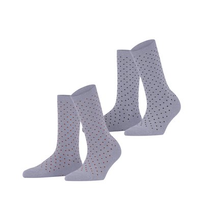 Chaussettes Fine Dot 2-Pack Coton (biologique) Opaque ESPRIT