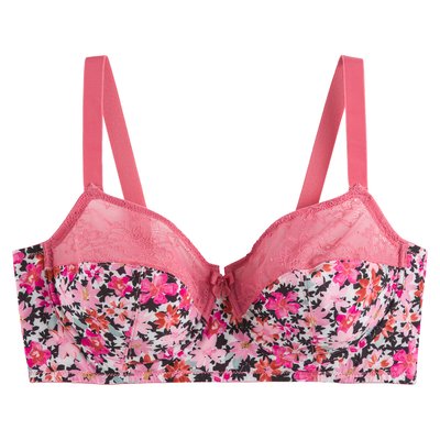 Soutien-gorge bustier microfibre et dentelle LA REDOUTE COLLECTIONS PLUS