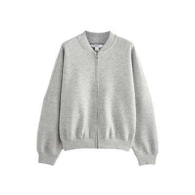 Bomber zippé gris pastel coupe classique NEXT