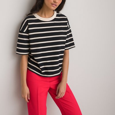 Striped Cotton Boxy T-Shirt LA REDOUTE COLLECTIONS
