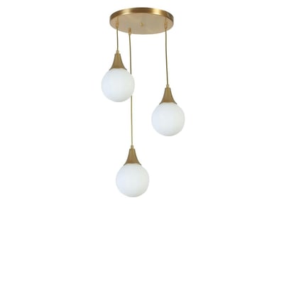 Suspension 3 globes en verre SIERRE PIER IMPORT