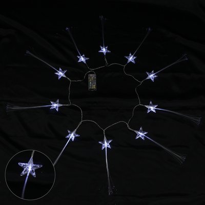 Guirlande lumineuse interieure 10 etoiles fibre optique DOUCEUR D'INTÉRIEUR