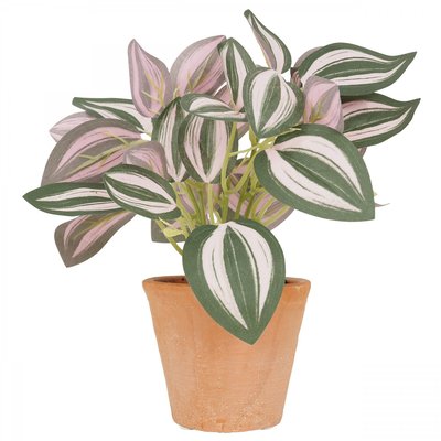 Plante tradescantia artificielle en pot 20cm LIGNE DECO