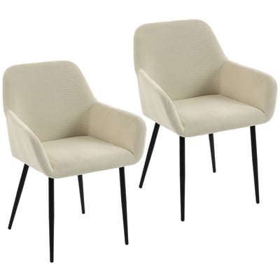 Chaise de salle à manger Velours côtelé (100 HOMCOM