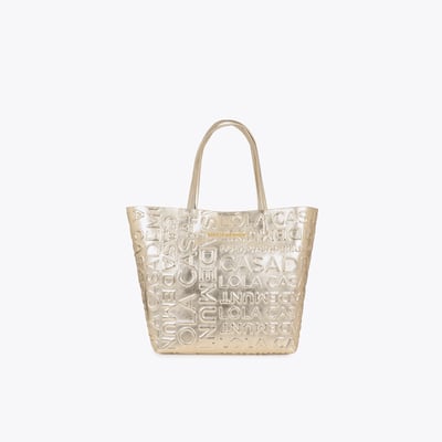 Cabas à logo embossé en simili cuir LOLA CASADEMUNT