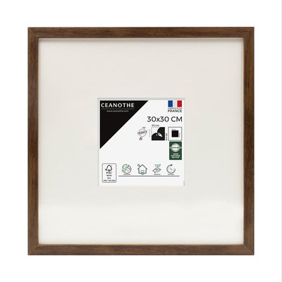Cadre Photo Avec Passe-partout 30x30 Cm Brun Résine Recyclée WILD CEANOTHE