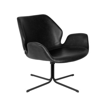 Fauteuil rotatif en simili cuir - NIKKI ZUIVER