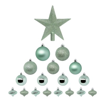 Kit de 18 Boules de Noël beige ATMOSPHERA
