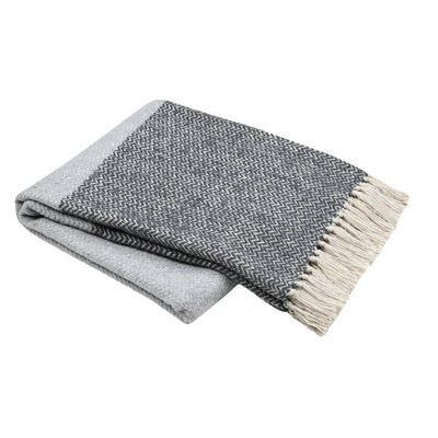 Plaid avec franges  - Effet laine grattée bicolore LOVELY CASA