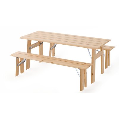 Set de jardin pliable en bois, ZUIVER