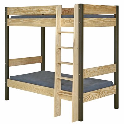 Pack lit superposé avec matelas Bois massif  CLEM AKITEN RETAIL