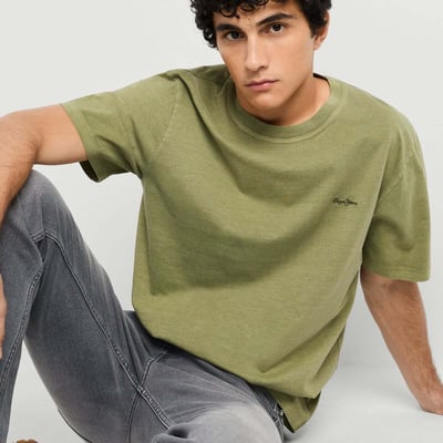 T-Shirt Coupe Regular Avec Logo Brodé PEPE JEANS