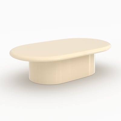 Table basse ovale laquée en MDF, 120 cm - SIA MAISON PAVANE