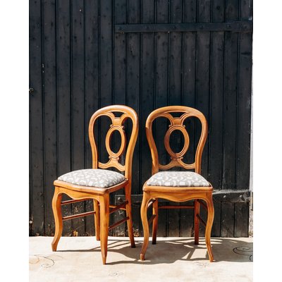 Paire de chaises en bois Alma N°488 - Bon état DEBONGOUT