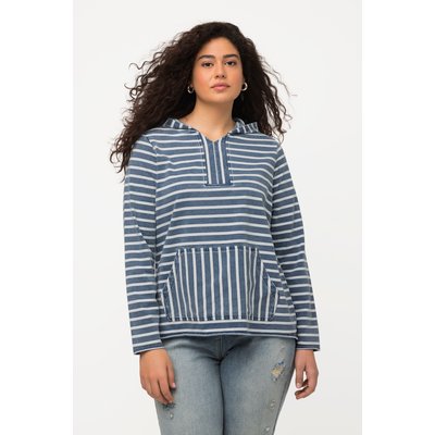 Sweat à capuche, rayures, boutons allongés ULLA POPKEN