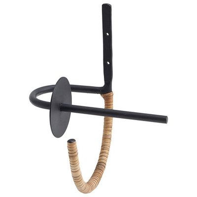 Distributeur de papier WC mural métal rotin  Orbit HOUSE DOCTOR