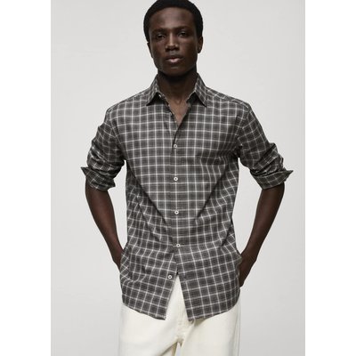 Chemise regular fit à carreaux en coton MANGO MAN