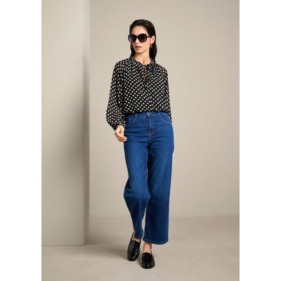 Blouse à pois col volanté LOLALIZA