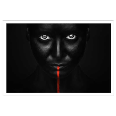 Affiche photo d'art portrait rouge HEXOA