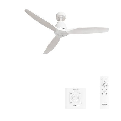 Ventilateur de plafond 40W sans lumière avec contrôleur mural WIND STYLANCE NATURAL WOOD CREATE