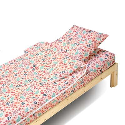 Caradou® sans couette Fleurs Parure de lit enfant BLEU CALIN
