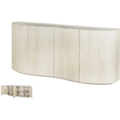 Buffet en bois de manguier et marbre style naturel élégant RECOLLECTION