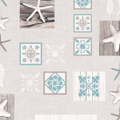 Nappe Toile cirée au mètre Tribord gris DOUCEUR D'INTÉRIEUR
