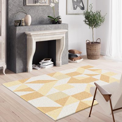Tapis salon et chambre tissé motif géométrique BELLA 8 UN AMOUR DE TAPIS