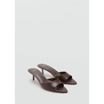 Sandales cuir talon kitten heel MANGO