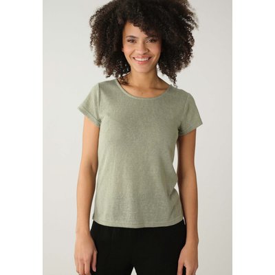 T-shirt col rond en jersey effet lin et pailleté GLITTER DEELUXE