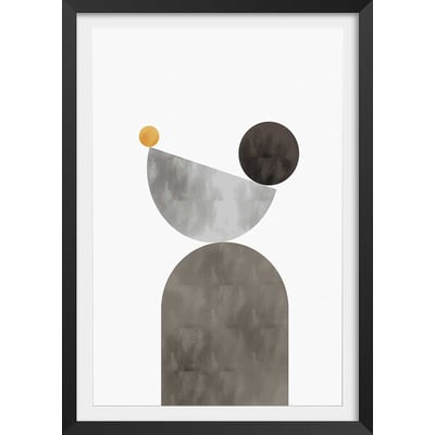 Affiche Lévitation courbe beige HEXOA
