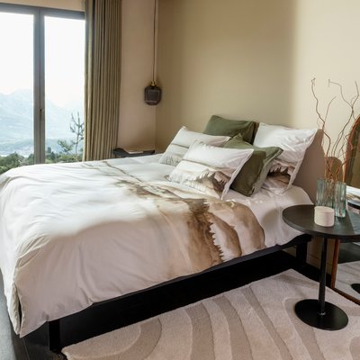 Housse de couette coton HORIZONS CARRE BLANC