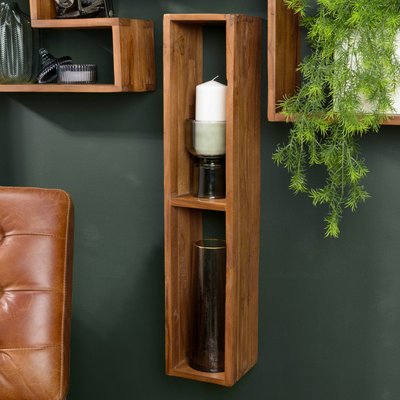 Etagère murale 75 cm verticale / horizontale bois recyclé SWING PIER IMPORT