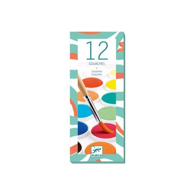 12 pastilles gouaches Classique DJECO