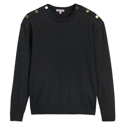 Pull col rond en fine maille, laine mélangée ANNE WEYBURN