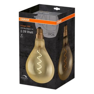 Ampoule Led Bulbe Ø160 Ambré E27 5w=28 Chaud Dimmable OSRAM