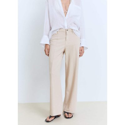 Pantalon droit denim taille normale MANGO