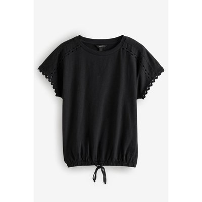 T-shirt dentelle manches courtes ourlet boule NEXT