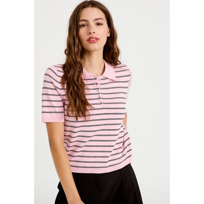 Polo manches courtes col chemise CACHE CACHE