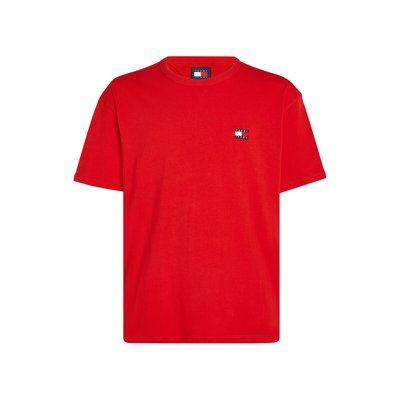 T-shirt droit col rond logo badge TOMMY JEANS