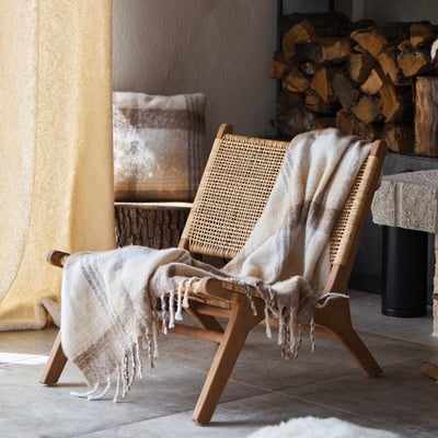 Plaid tartan Ecossais  - Effet mohair - QABANE HOME MAISON
