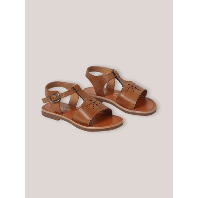Sandales festonnées en cuir CYRILLUS