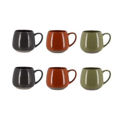 Lot de 6 mugs en grès 40cl, TERRA NOVASTYL